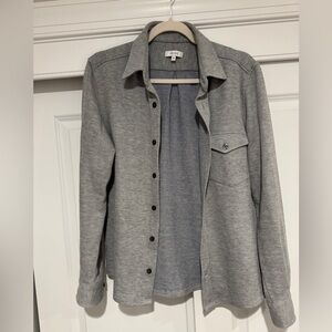 Reiss Light Gray Men’s Textured Button Down Shirt